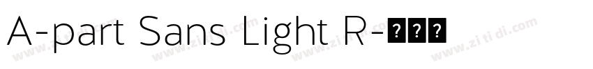 A-part Sans Light R字体转换